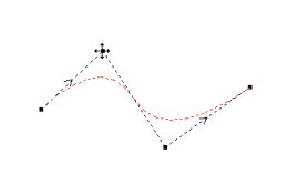 NURBS-Kurve mit Kontrollpunkten