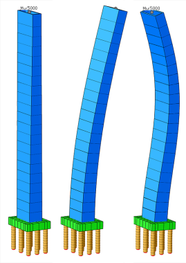 Brückenpfeiler, 1. und 2. Eigenform